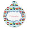 Trains Round Pet ID Tag - Large - Front
