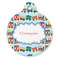Trains Round Pet ID Tag (Personalized)