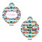 Trains Round Pet Tag - Front & Back