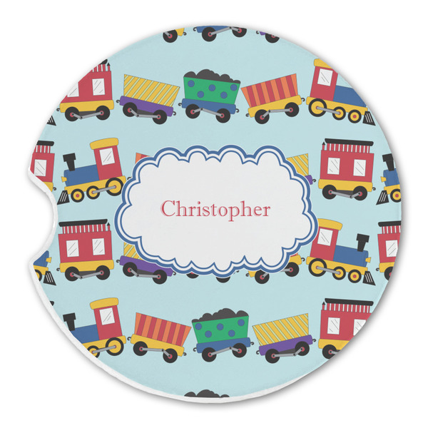 Custom Trains Sandstone Car Coaster - Single (Personalized)