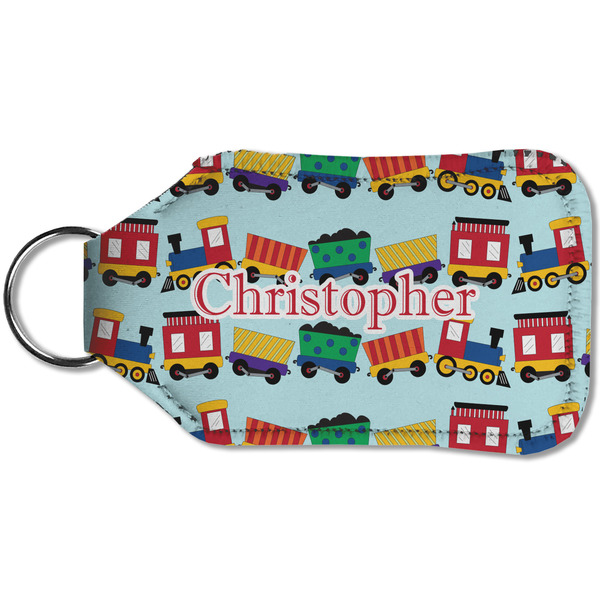 Trains Sanitizer Holder Keychain - Small (Back)