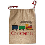 Trains Santa Sack - Front (Personalized)