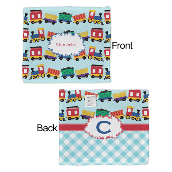 Trains Security Blanket - Front & Back View