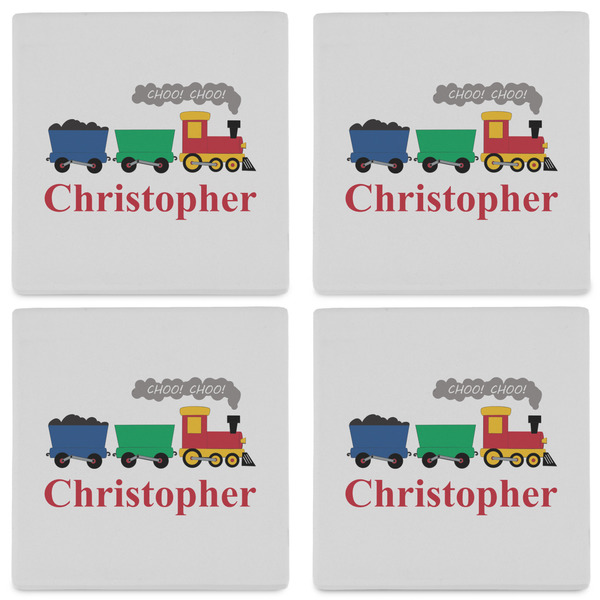 Trains Set of 4 Sandstone Coasters - See All 4 View