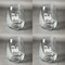 Trains Set of Four Personalized Stemless Wineglasses (Approval)