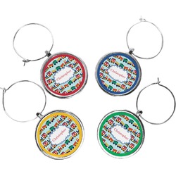 Trains Wine Charms (Set of 4) (Personalized)