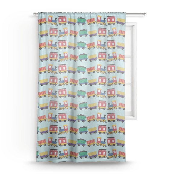 Custom Trains Sheer Curtain