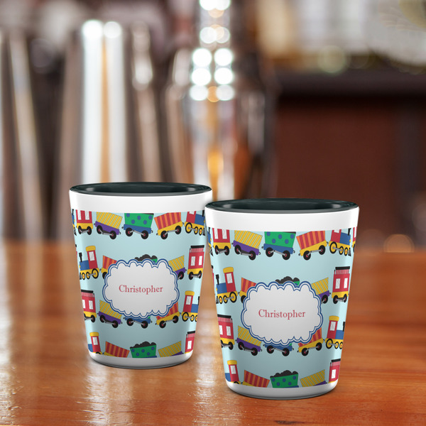 Trains Shot Glass - Two Tone - LIFESTYLE