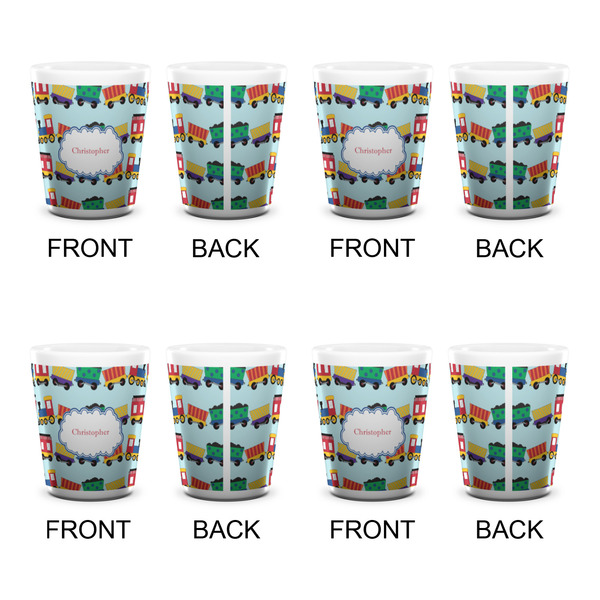 Trains Shot Glass - White - Set of 4 - APPROVAL