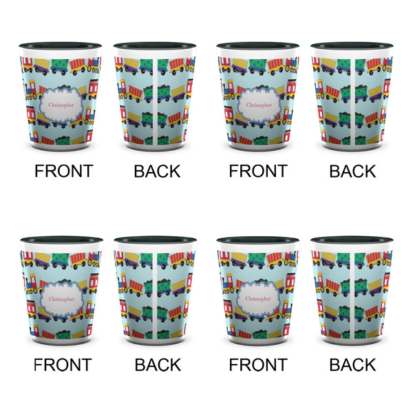 Trains Shot Glassess - Two Tone - Set of 4 - APPROVAL