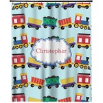 Trains Extra Long Shower Curtain - 70"x84" (Personalized)