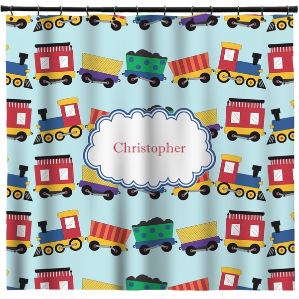 Custom Trains Shower Curtain - Custom Size (Personalized)