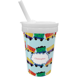 Trains Sippy Cup with Straw (Personalized)