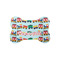 Trains Bone Shaped Dog Food Mat (Small) (Personalized)