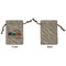 Trains Small Burlap Gift Bag - Front Approval