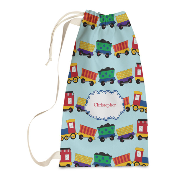 Custom Trains Laundry Bags - Small (Personalized)