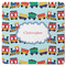 Trains Square Rubber Backed Coaster (Personalized)