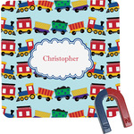 Trains Square Fridge Magnet (Personalized)