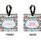 Trains Square Luggage Tag (Front + Back)