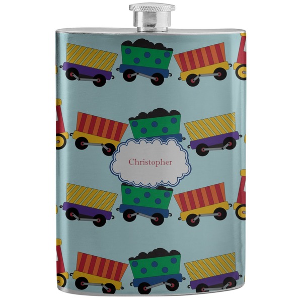 Custom Trains Stainless Steel Flask (Personalized)