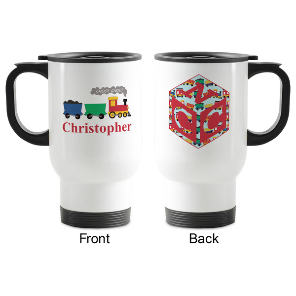 Trains Stainless Steel Travel Mug with Handle - Apvl