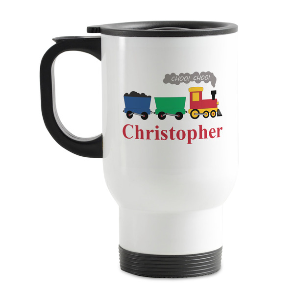 Custom Trains Stainless Steel Travel Mug with Handle
