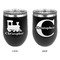 Trains Stainless Wine Tumblers - Black - Double Sided - Approval