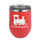 Trains Stainless Wine Tumblers - Coral - Single Sided - Front
