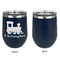 Trains Stainless Wine Tumblers - Navy - Single Sided - Approval