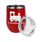 Trains Stainless Wine Tumblers - Red - Double Sided - Alt View