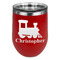 Trains Stainless Wine Tumblers - Red - Single Sided - Front