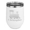Trains Stainless Wine Tumblers - White - Double Sided - Front