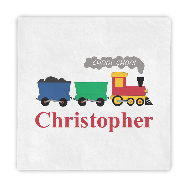 Custom Trains Decorative Paper Napkins (Personalized)