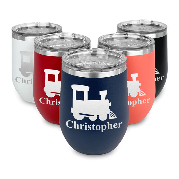 Trains Steel Wine Tumblers Multiple Colors