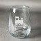 Trains Stemless Wine Glass - Front/Approval