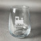 Trains Stemless Wine Glass - Engraved (Personalized)