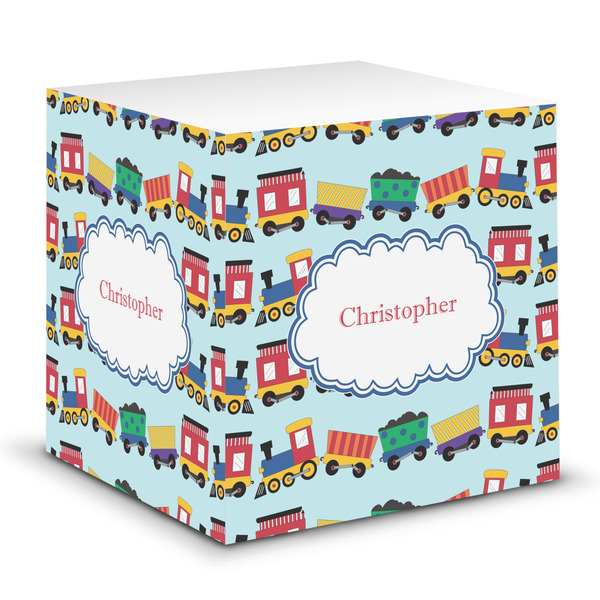 Custom Trains Sticky Note Cube (Personalized)