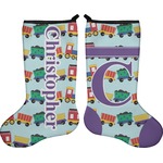 Trains Holiday Stocking - Double-Sided - Neoprene (Personalized)