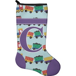Trains Holiday Stocking - Single-Sided - Neoprene (Personalized)