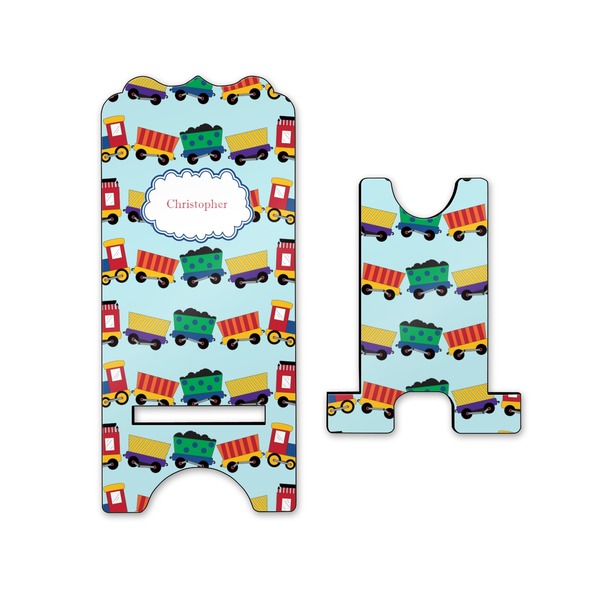 Trains Stylized Phone Stand - Front & Back - Small