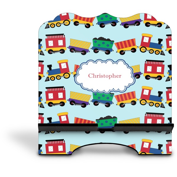 Trains Stylized Tablet Stand - Front without iPad