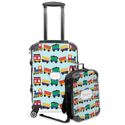 Trains Kids 2-Piece Luggage Set - Suitcase & Backpack (Personalized)
