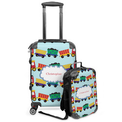 Trains Kids 2-Piece Luggage Set - Suitcase & Backpack (Personalized)