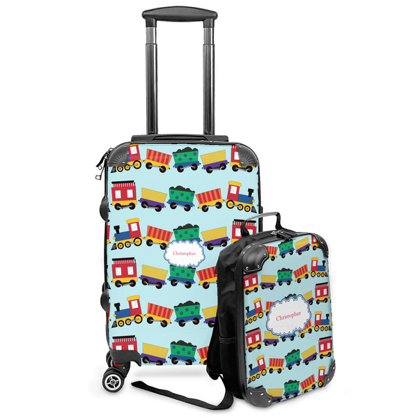 Custom Trains Kids 2-Piece Luggage Set - Suitcase & Backpack (Personalized)