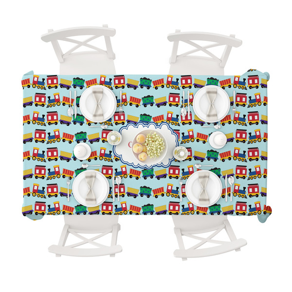 Trains Tablecloths (58"x102") - TOP VIEW
