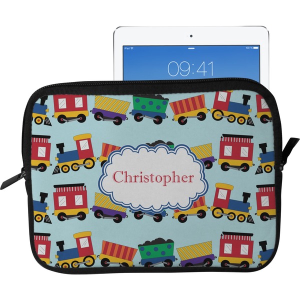 Custom Trains Tablet Case / Sleeve - Large (Personalized)