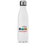 Trains Water Bottle - 17 oz. - Stainless Steel - Full Color Printing (Personalized)