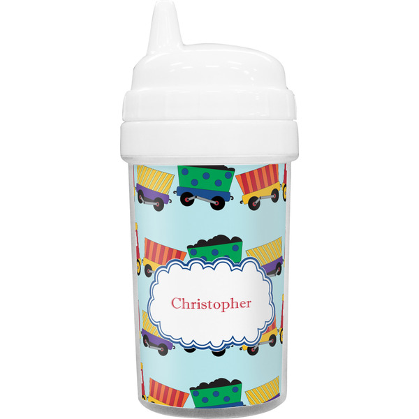 Custom Trains Toddler Sippy Cup (Personalized)