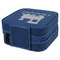 Trains Travel Jewelry Boxes - Leather - Navy Blue - View from Rear