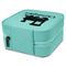 Trains Travel Jewelry Boxes - Leather - Teal - View from Rear